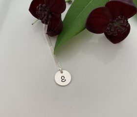 Sterling silver initial disc