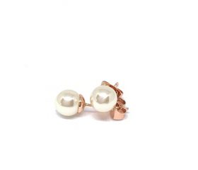 Rose Gold Pearl Earrings